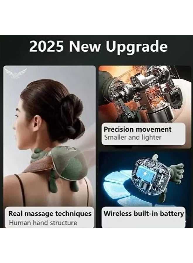 4D Bionic Neck and Shoulder Massager with Heat – Wireless Rechargeable Deep Tissue Shiatsu Massager for Neck, Back, Shoulders & Full Body Pain Relief, Portable Electric Kneading Device with Soothing Heat Therapy for Home, Office, Car & Travel - Image 5