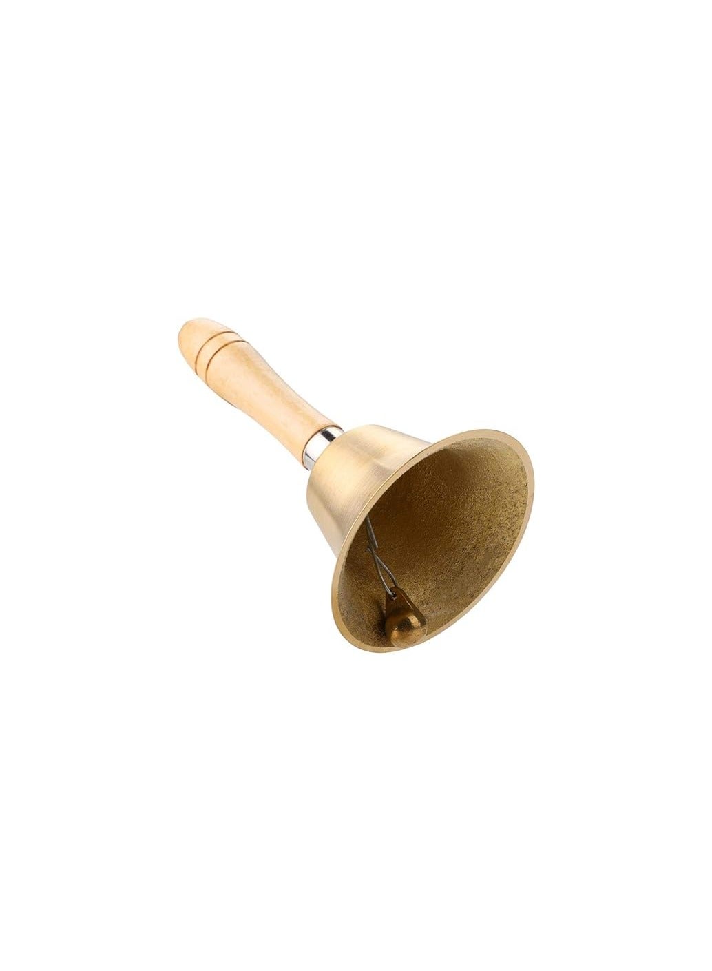 8 cm Loud and Clear Hand Bell with Wooden Handle Classic Design for School Toy Percussion - Image 5