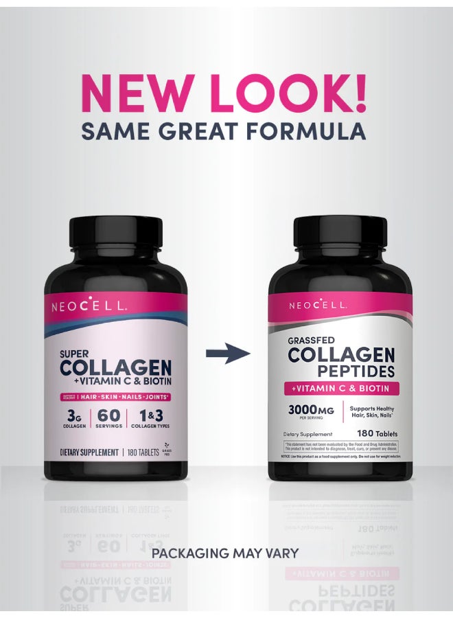 Super Collagen + Vitamin C + Biotin 180 Tablets