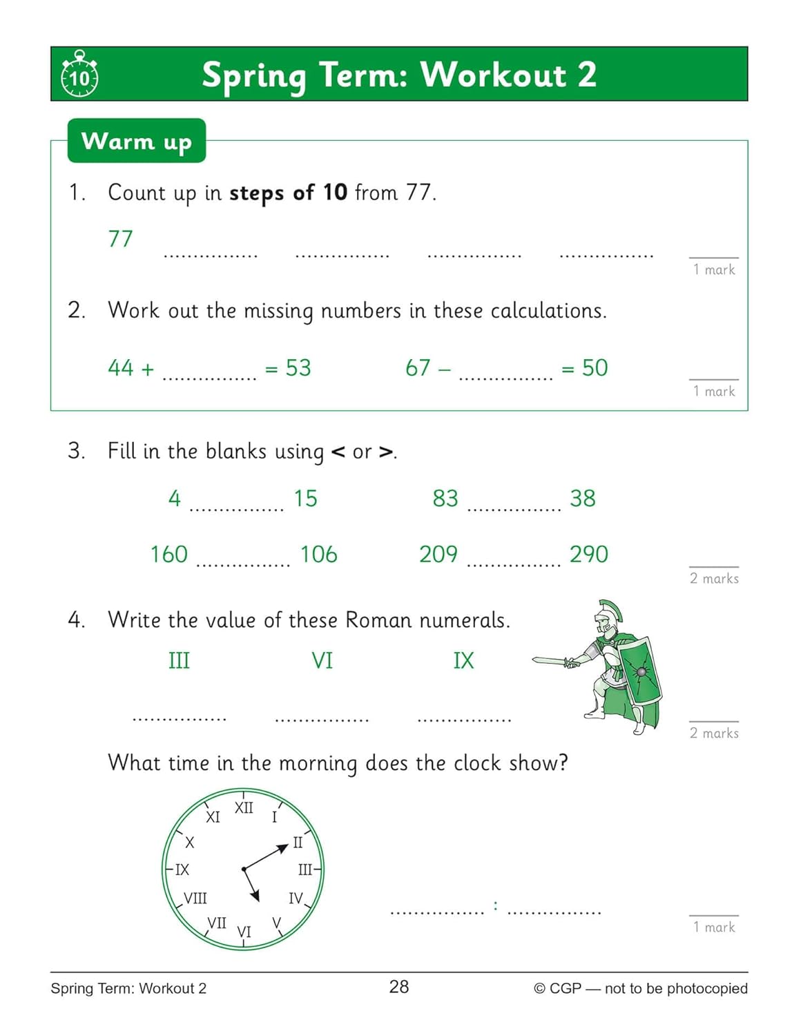 KS2 Maths 10-Minute Weekly Workouts - Year 3