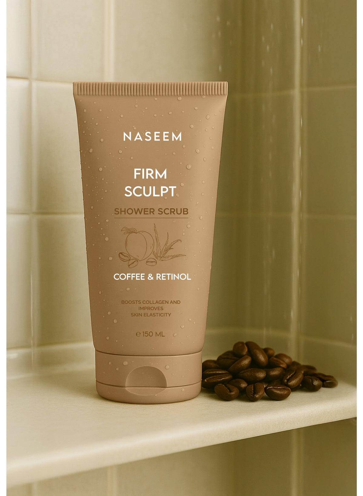 Coffee & Retinol Shower Scrub for Men & Women - 150ml - Image 2