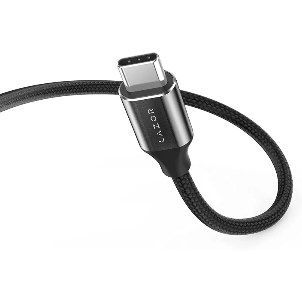 Lazor CT29 Swift Premium Nylon Braided And Fast Charging Cable Type C To Type C With Pd60W With Super Strong Kevlar Material 3M - Image 3