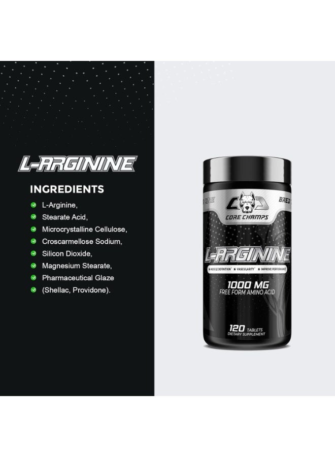 L-Arginine 1000 mg – 120 Tablets | Nitric Oxide Support, Endurance & Workout Performance - Image 4