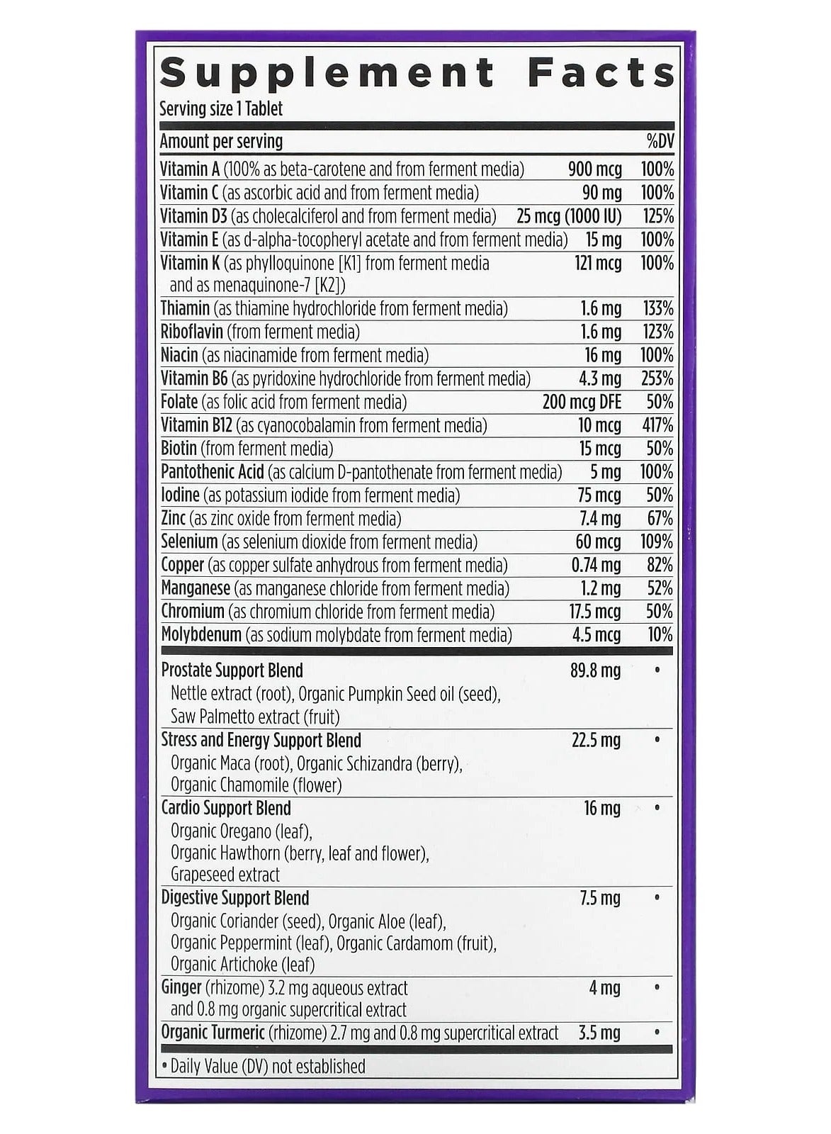One Daily Every Man's Multivitamin 40+, 96 Tablets. - Image 3