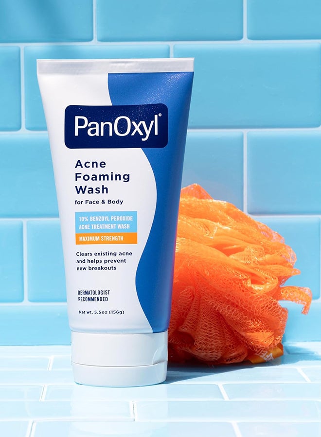 Acne Foaming Wash, Peroxide 10% Maximum Strength 5.5 Oz Packaging May Vary 5.5ou