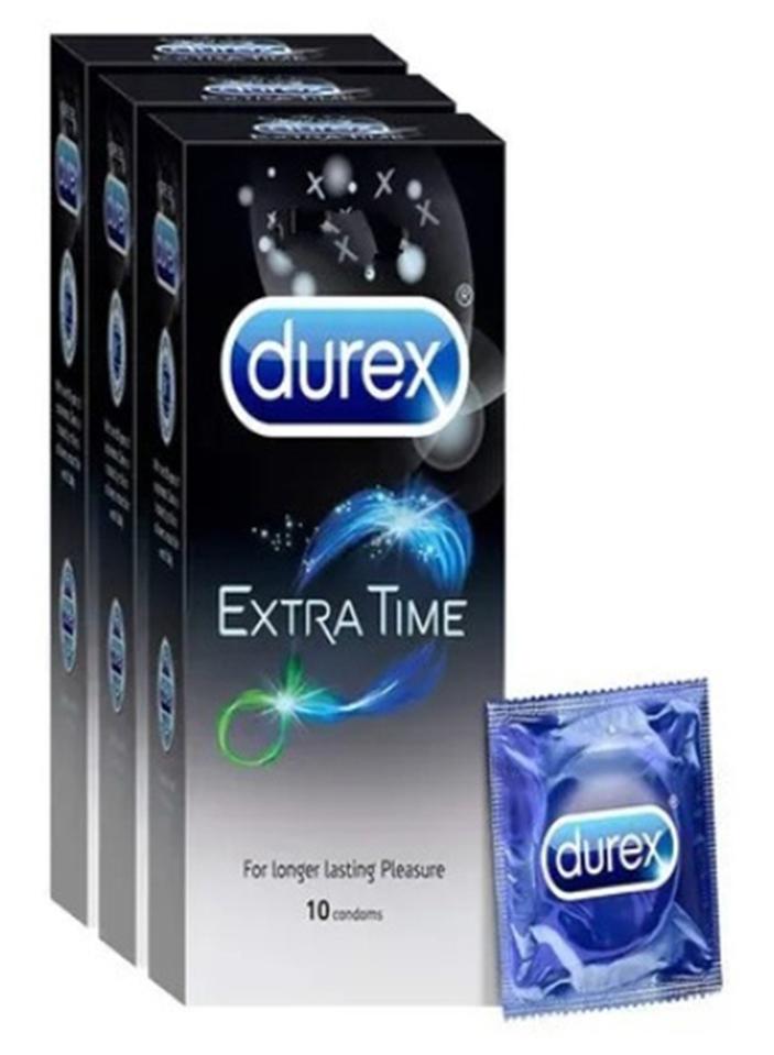Durex Extra Time Condom for Long Lasting Pleasure- 10 Pcs
