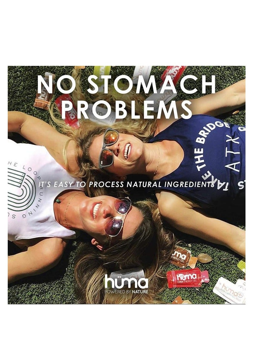 Huma Energy Gel Apple and Cinnamon 9 count X 42g 22gr Carbs 105mg Sodium 100% All Natural Vegan Gluten Free Caffeine Free No Stomach Problems Great Taste Easy Digestion - Pack of 9 - Image 3