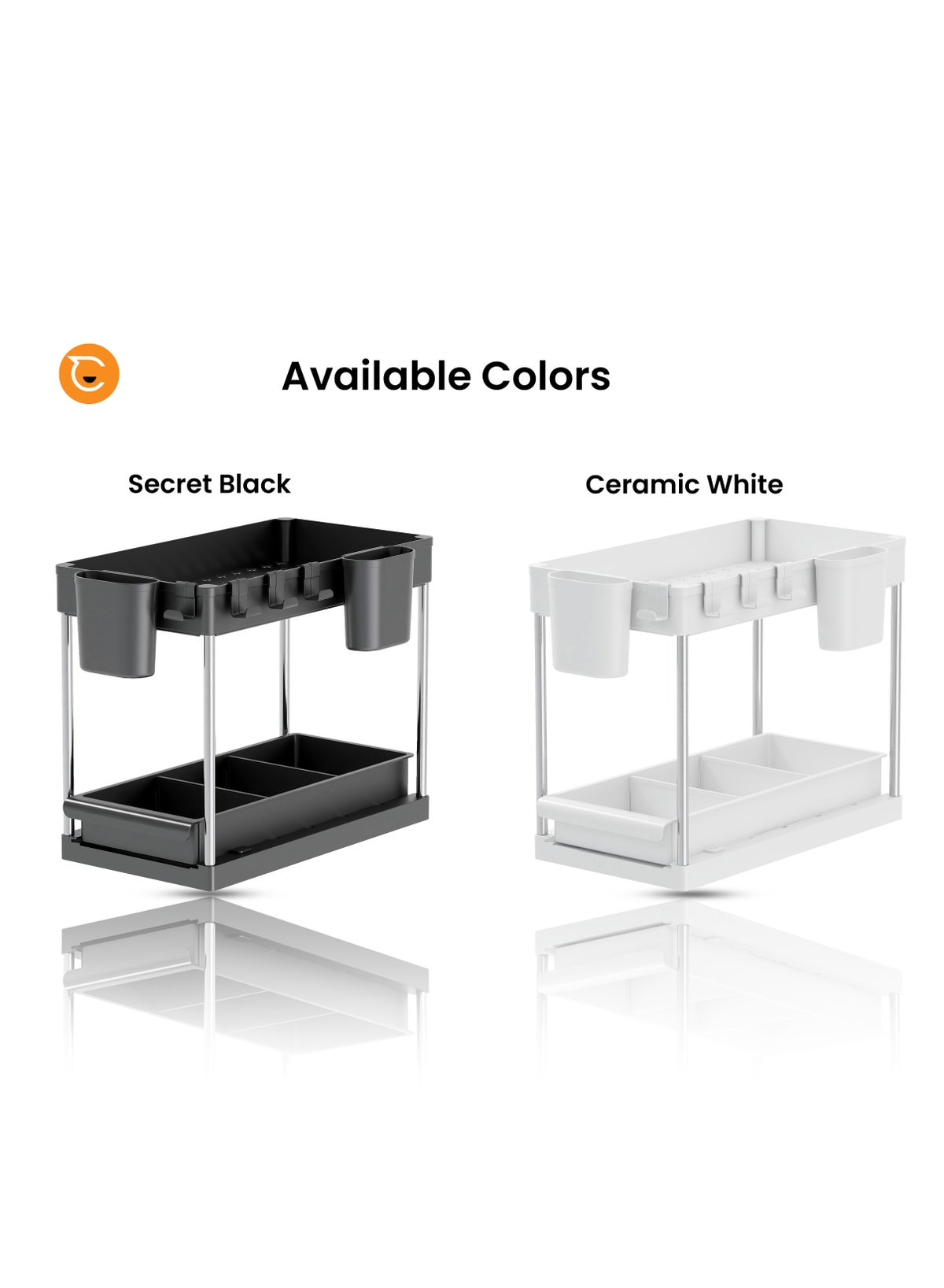 2 Tier Under Sink Organizer with Drawer: Multi-Purpose Storage Solution with Spe