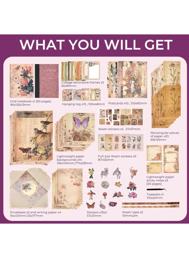 DIY Journal Kit for Girls, Girls Toys Journaling Art Crafts Kit, Birthday Gifts for Kids Age 4+ - Image 2