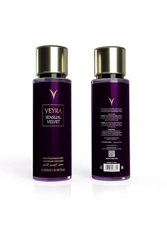 VEYRA Sensual Velvet Fine Fragrance Mist, 250ml, Luxurious Body Mist with Earthy Notes - Image 4