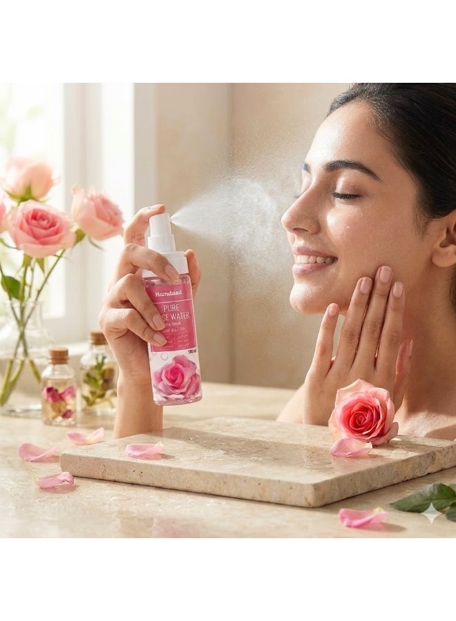 Hamdard Arq Gulab Rose Water Spray 100ml | Natural Facial Toner & Refreshing Mist, Hydrates, Soothes & Revitalizes Skin, Suitable for All Skin Types - Image 3