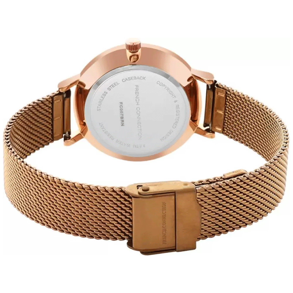 French Connection Analog Watch For Women with Sleek Design and Premium Craftsmanship - FC007BRN - Image 3