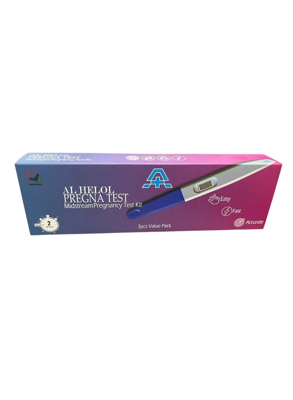 Al Helol Pregna Test Midstream HCG Triple Pack Pregnancy Test Kit | Quick & Easy Home Pregnancy Test Kit | Accurate Result| 3 Tests - Image 2