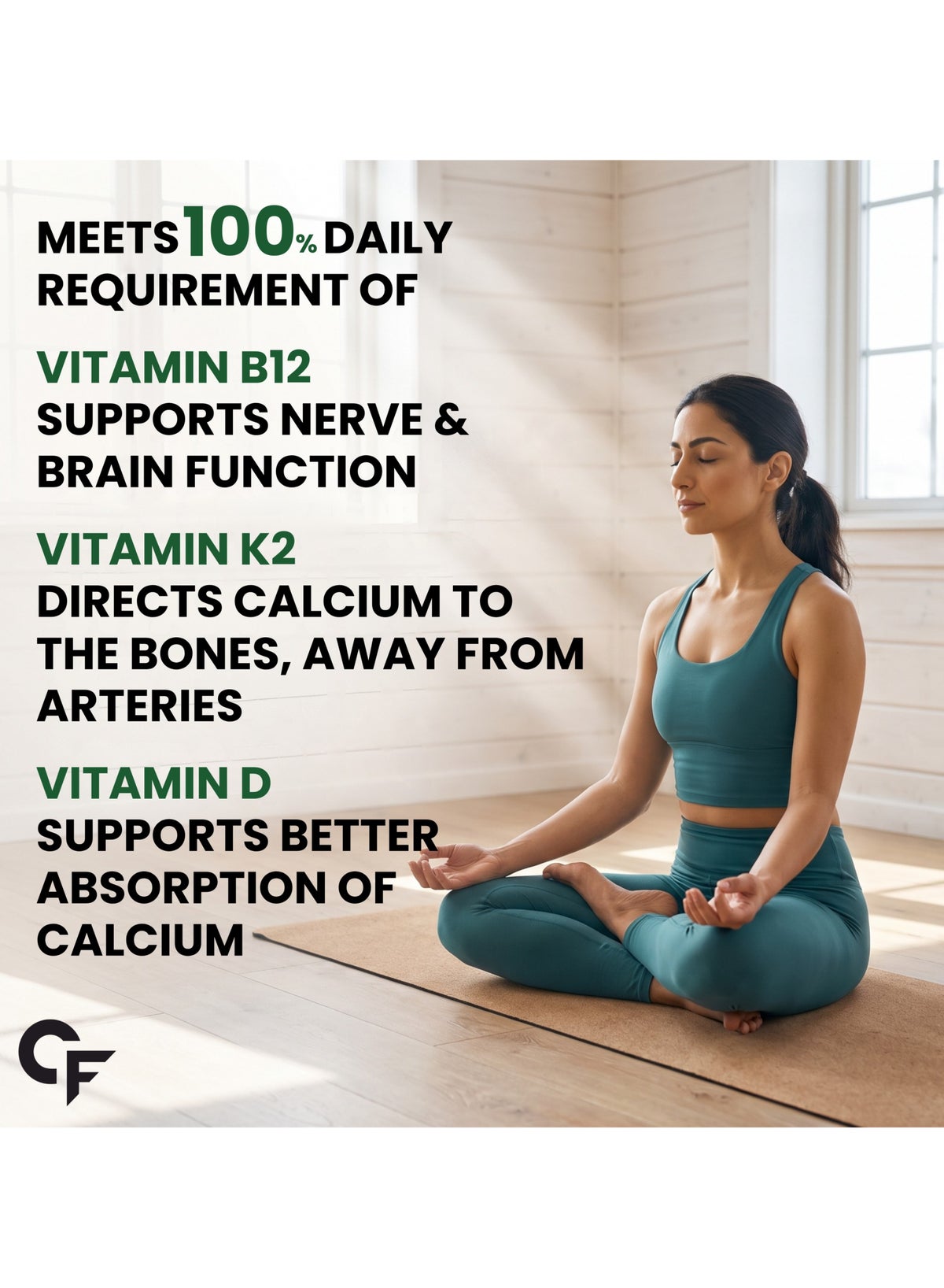 Calcium, Magnesium, Zinc + with Vitamin D,K2 & B12 |For Women & Men – 120 Veg Tablets - Image 5