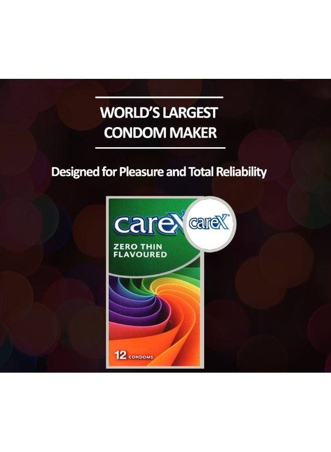 Zero Thin Flavoured Condoms | 30% Thinner With Flavour | 12 Count - Image 4