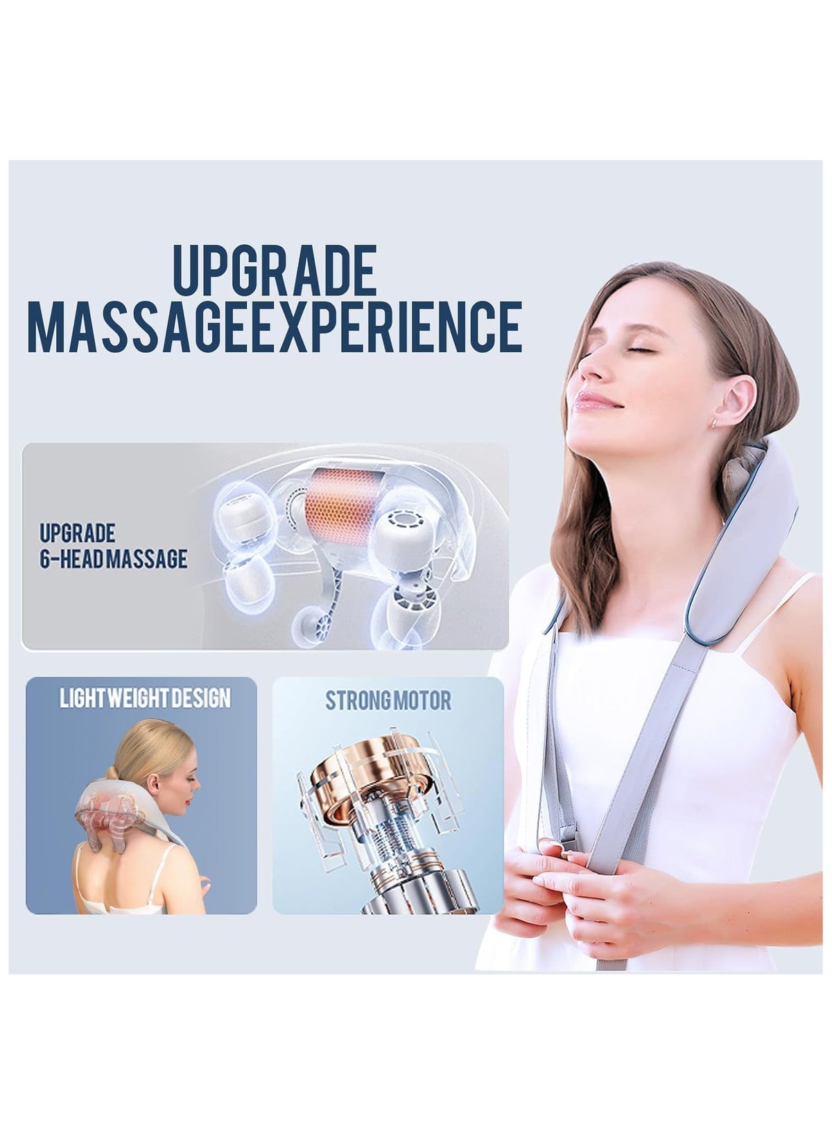 Mini Neck Massager, Shiatsu Back Neck Massager with Heat, Electric Massager for 