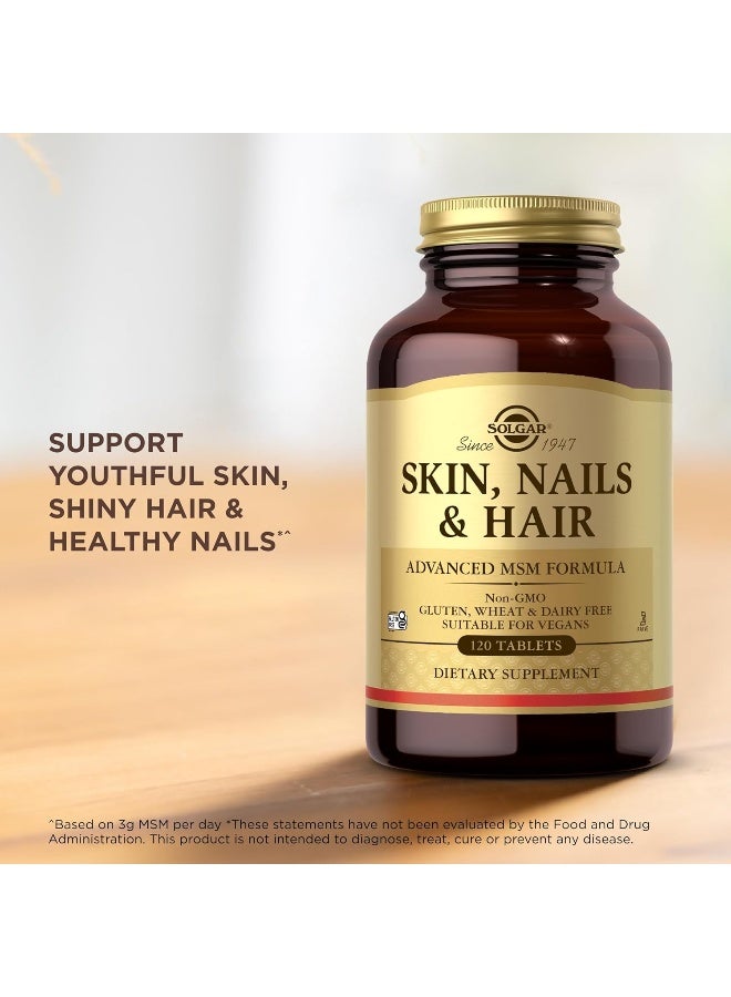 Skin, Nails and Hair Advanced MSM Formula 120 Tablets - Image 5