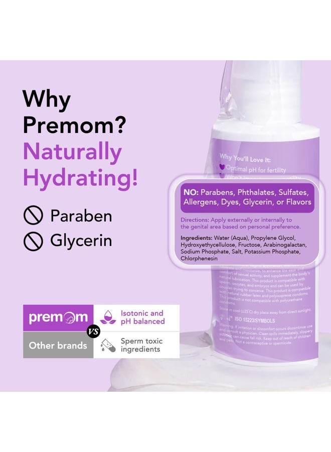 Sperm Friendly Fertility Lubricant Water Based: Glycerin Free - Paraben Free - p