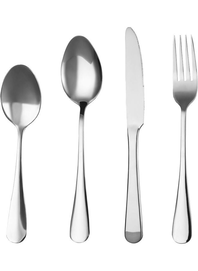 4-Piece Stainless Steel Cutlery Set Silver - Image 3