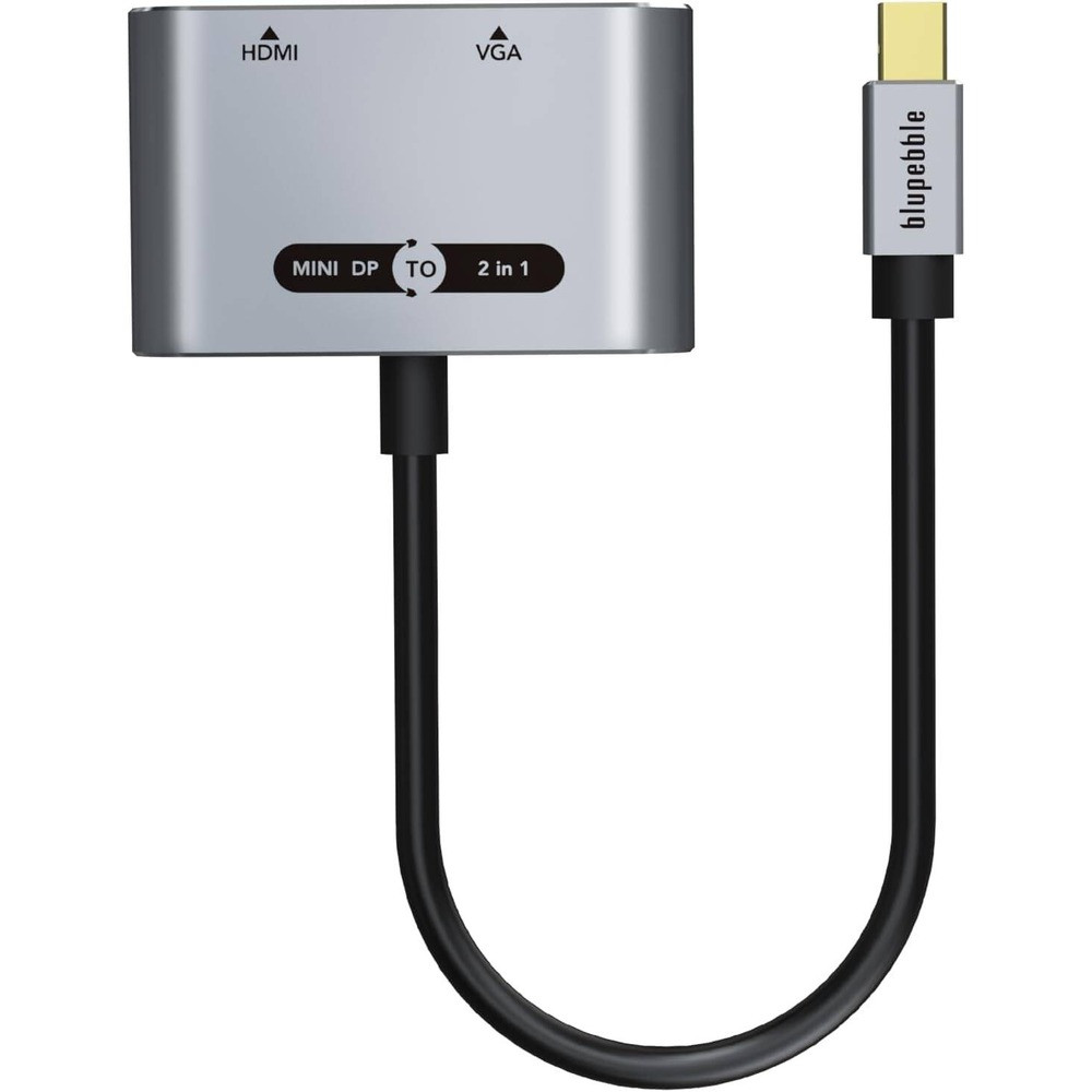 Blupebble Mini DisplayPort to HDMI & VGA 2-in-1 Adapter - Space Gray - BP-AV589-08GW0.2-SG - Image 5