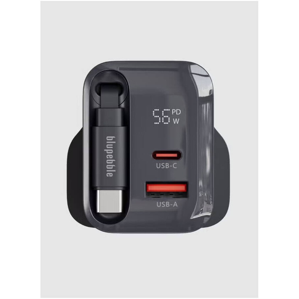 Blupebble PowerCore 67W Dual-Port PD GaN Fast Charger with LED Indicator - Black - BP-PD67GANRC-BK - Image 5