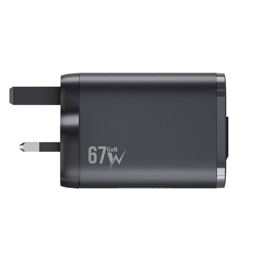 Blupebble PowerCore 67W Dual-Port PD GaN Fast Charger with LED Indicator - Black