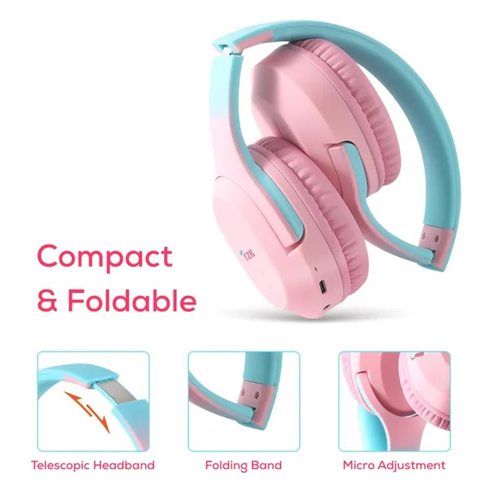 Eazy Kids Bluetooth 5.4 Wireless Headset - Pink - EZ-BTHS-PI
