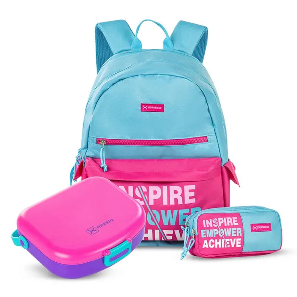 HYDROBREW 18‑Inch Backpack with Bento and Lunch Box Purple - CMHB.S24CLBWSF.PU