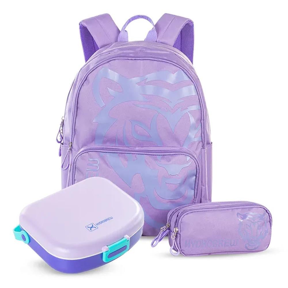 HYDROBREW 18‑Inch Backpack Plus Bento Lunch Box And Pencil Case Pink Combo - CMH
