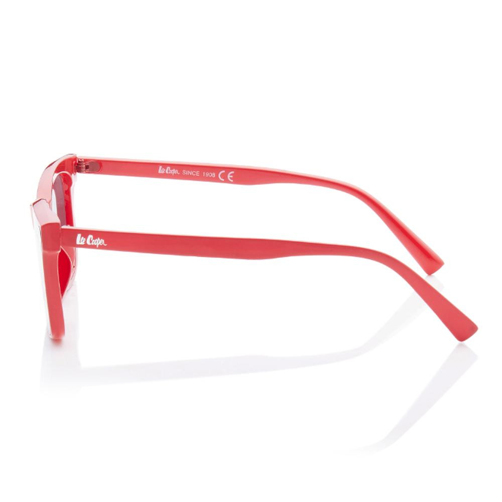 Lee Cooper Pc Sunglasses Red Frame Grey Mirror Lens 62mm - LC1208C03