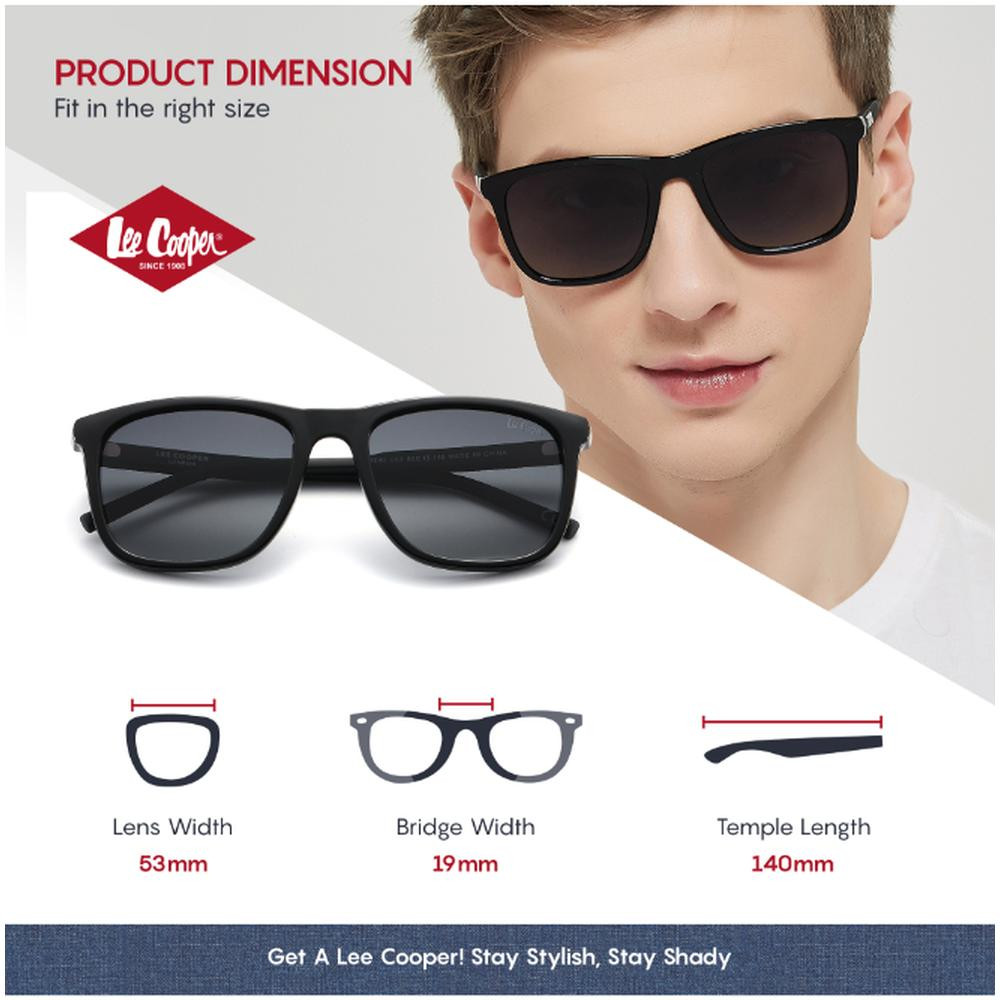 Lee Cooper Polarized Sunglasses Black Frame Gr. Grey Mirror Lens 53mm - LC1040C03 - Image 4