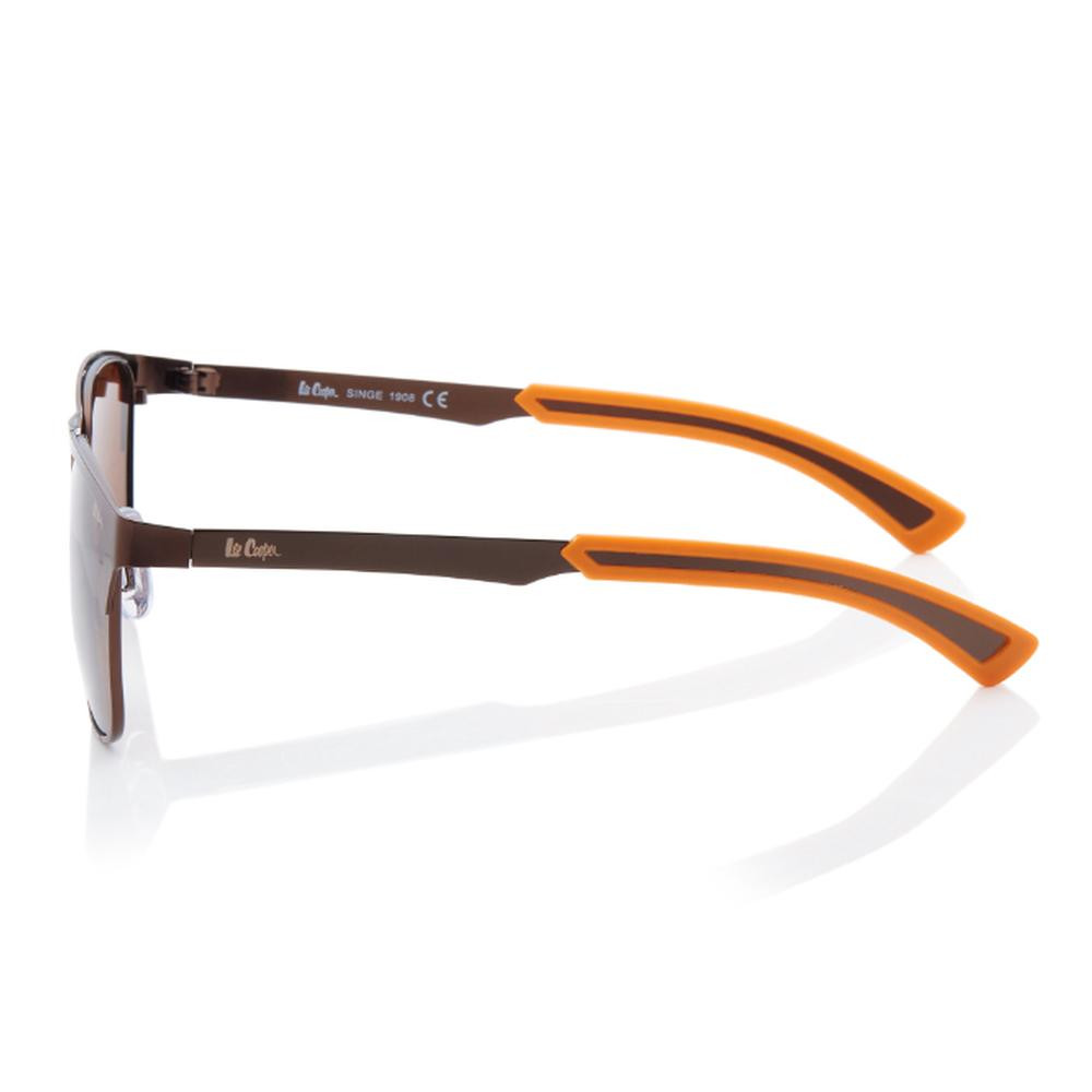 Lee Cooper Polarized Sunglasses Brown Frame Brown Mirror Lens 56mm - LC1222C02