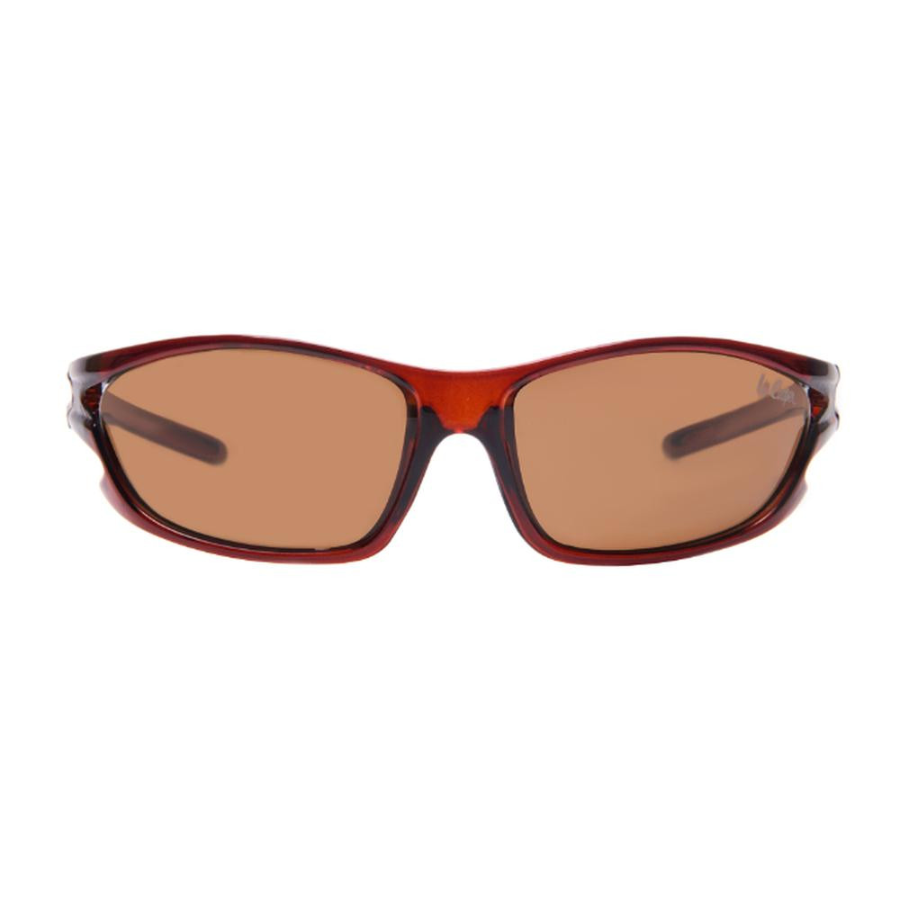 Lee Cooper Polarized Sunglasses SILVER Frame GRAD BROWN Mirror Lens 52mm - LC101