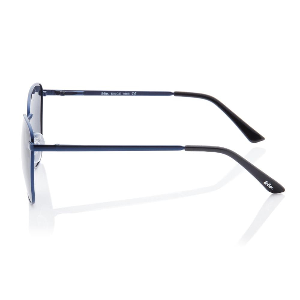 Lee Cooper Polarized Sunglasses Dark Blue Frame Grey Mirror Lens 55mm - LC1207C0