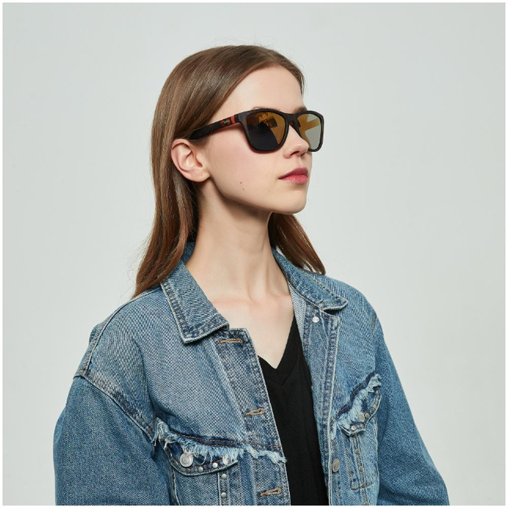 Lee Cooper Polarized Sunglasses Demi Frame Blue Revo Mirror Lens 55mm - LC1039C02 - Image 6