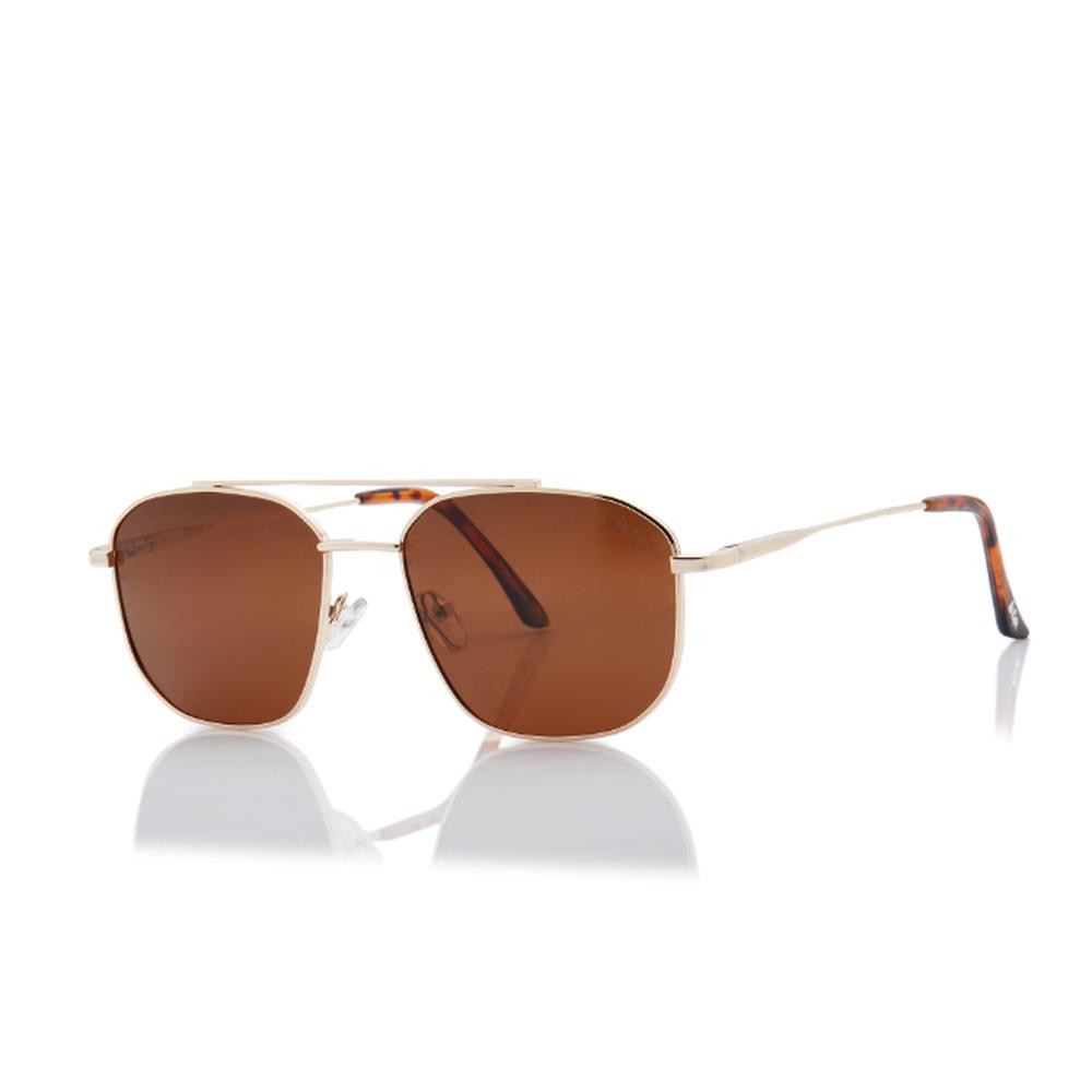 Lee Cooper Polarized Sunglasses Gold Frame Brown Mirror Lens 54mm - LC1204C01