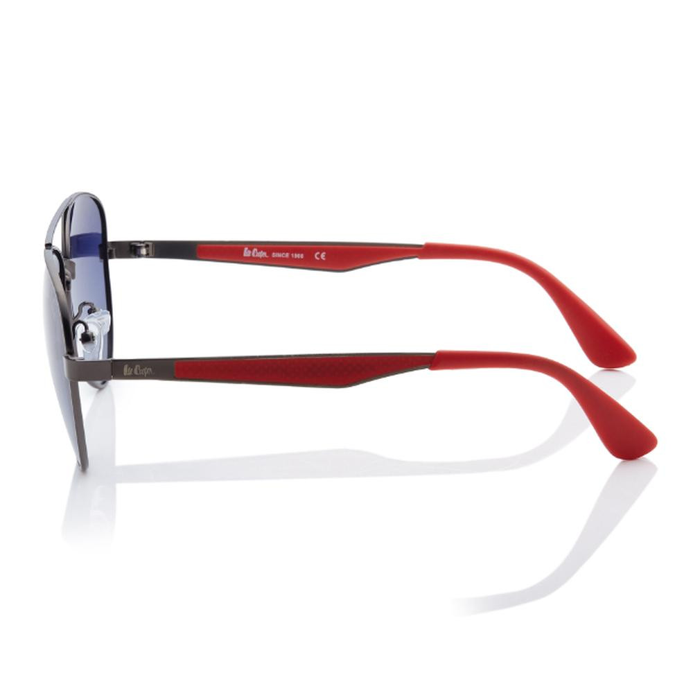 Lee Cooper Polarized Sunglasses Gradient Blue Frame Gun Mirror Lens 47mm - LC122