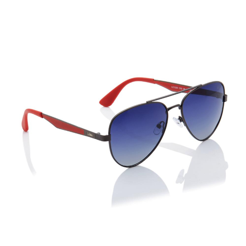 Lee Cooper Polarized Sunglasses Gradient Blue Frame Gun Mirror Lens 47mm - LC122