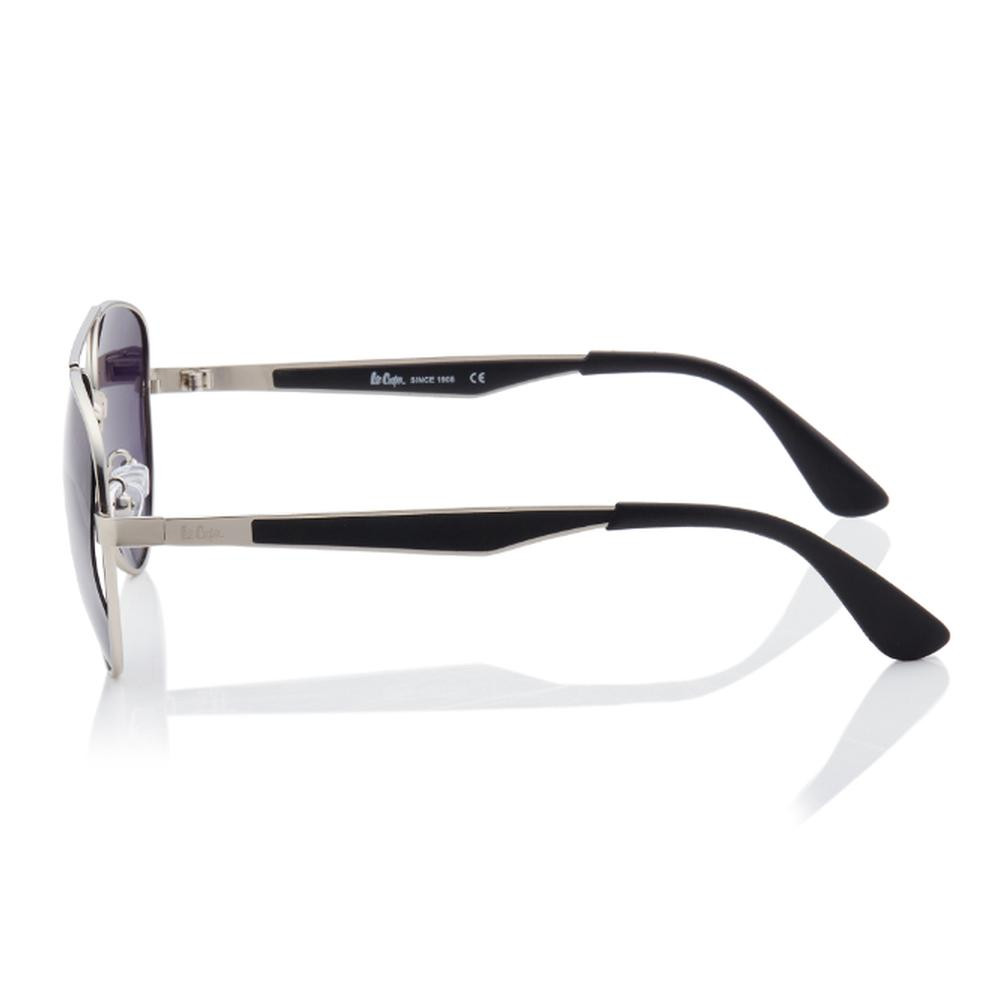 Lee Cooper Polarized Sunglasses Gradient Grey Frame Silver Mirror Lens 47mm - LC