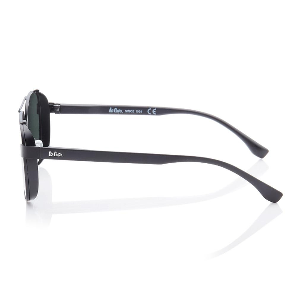 Lee Cooper Polarized Sunglasses Matte Black Frame G15 Mirror Lens 59mm - LC1209C