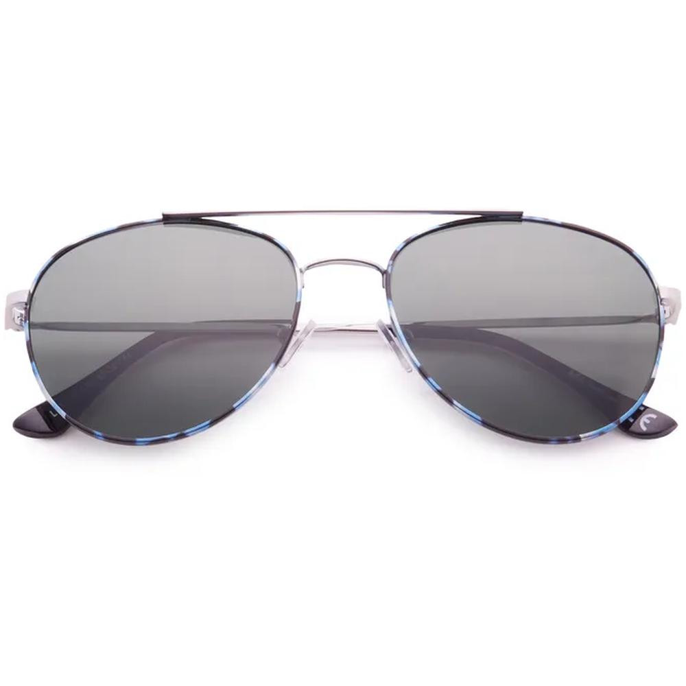 Lee Cooper Polarized Sunglasses Silver Frame G15 Mirror Lens 56mm - LC1205C03