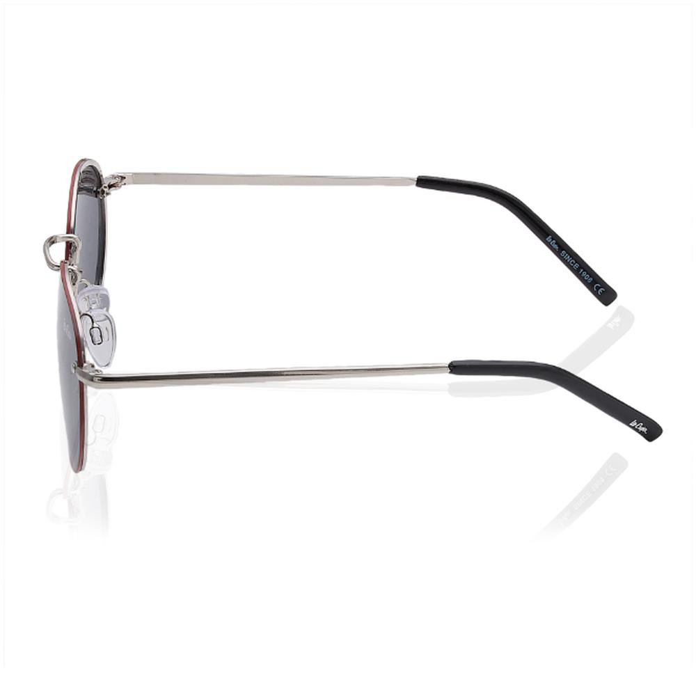 Lee Cooper Polarized Sunglasses Silver Frame Grey Mirror Lens 53mm - LC1212C03