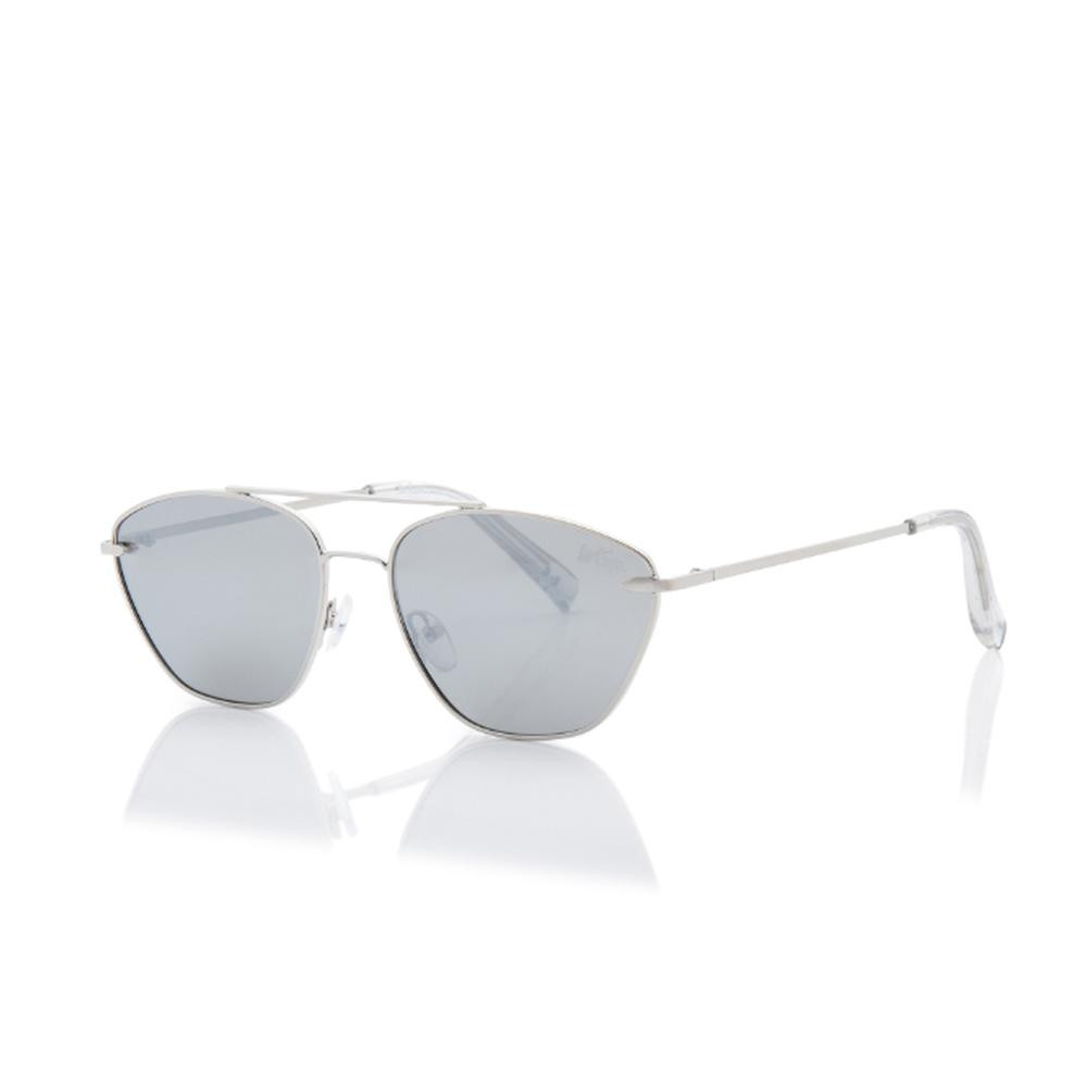 Lee Cooper Polarized Sunglasses Silver Frame Silver Mirror Mirror Lens 56mm - LC