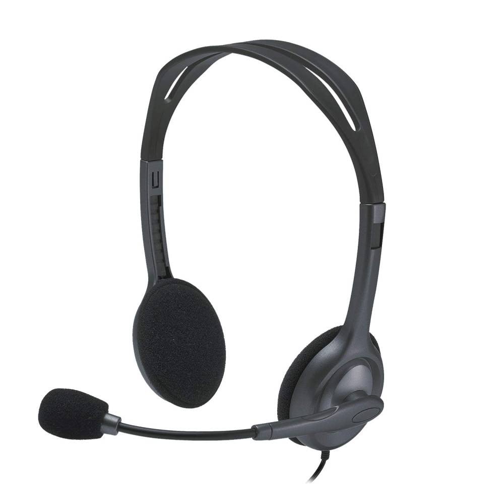 Logitech H540 Wired USB On-Ear Headset with Noise-Cancelling Microphone - Black 