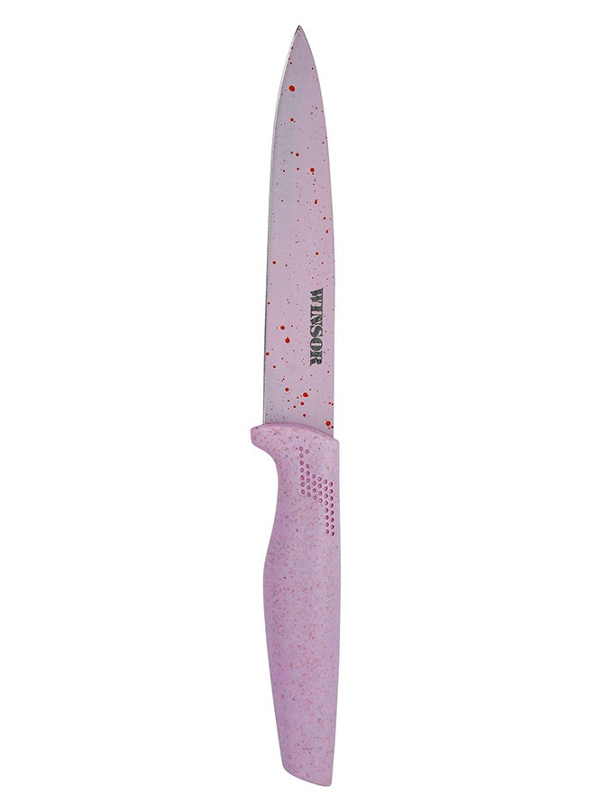 Cutting Board With Knife Set Pink/Grey 5.5inch - Image 6
