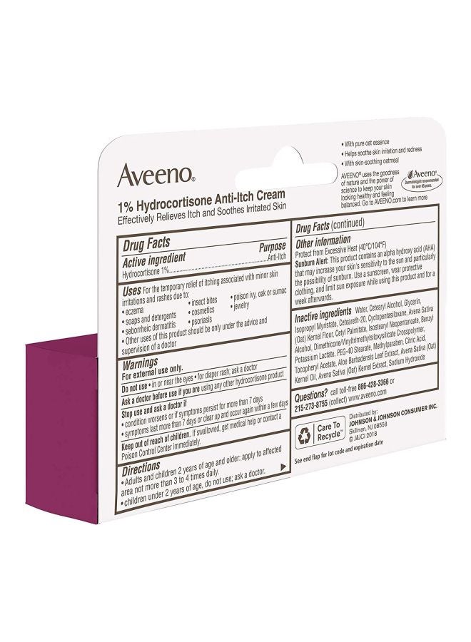 Aveeno 1% Hydrocortisone Anti-Itch Cream 28g. Packaging May Vary - Image 6