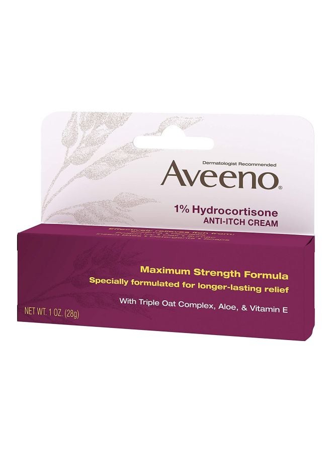Aveeno 1% Hydrocortisone Anti-Itch Cream 28g. Packaging May Vary