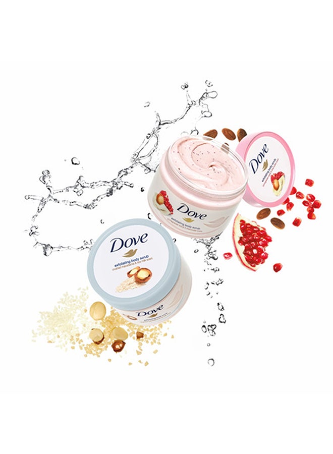 Exfoliating Body Scrub For Natural Silky Skin With Pomegranate And Shea Butter Providing Lasting Nourishment Pink 225ml - Image 3