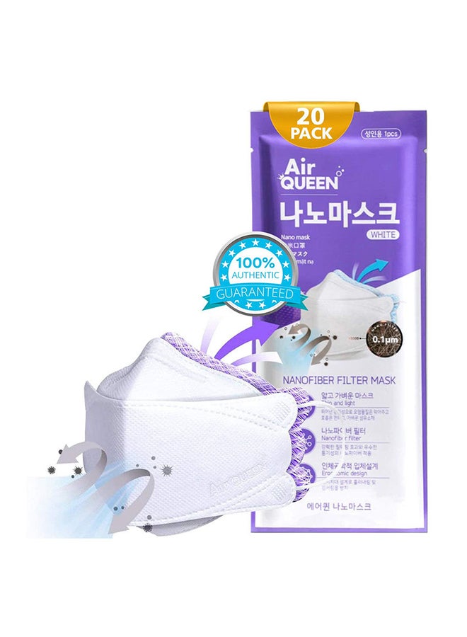 Pack of 20 NanoFiber Filter Face Mask - Image 2