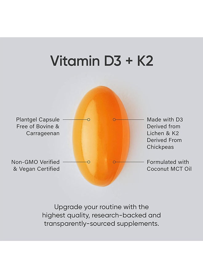 Sports Research K2 + D3 Supports Bone and Immune Health 60 Veggie Softgel - Image 5
